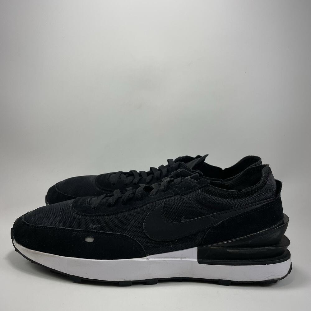 Nike Waffle One DA7995-001 Casual Sneakers Mens Size 13 Black White Athletic - Picture 4 of 9
